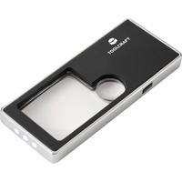 TOOLCRAFT TO-10283190 Vergrootglas Met LED-verlichting Vergrotingsfactor: 3 x, 10 x Lensgrootte: (Ø) 15 mm Zwart