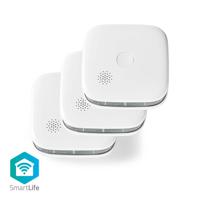 Nedis WIFIDS20WT3 Smartlife Rookmelder Wi-fi Batterij Gevoed Levenscyclus Sensor: 10 Jaar En 14604 Max. Batterijduur: 24 Maanden Android / Ios 85 Db Wit 3 Stuks