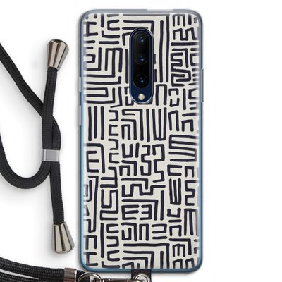 Moroccan Print: OnePlus 7 Pro Transparant Hoesje met koord