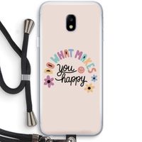 Happy days: Samsung Galaxy J3 (2017) Transparant Hoesje met koord