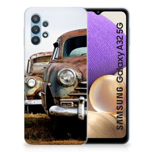 Samsung Galaxy A32 5G Siliconen Hoesje met foto Vintage Auto