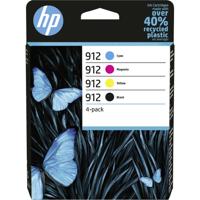 HP 912 Inktcartridge 4-pack Origineel Kleur 6ZC74AE Inkt