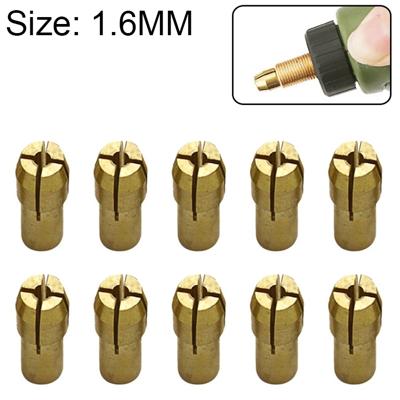 10 PC's drie-klauw koper klem moer voor elektrische molen hulpstukken boring diameter: 1 6 mm