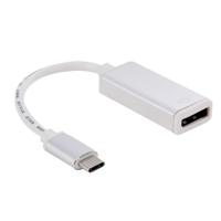 USB-C / Type-C 3.1 naar Display Adapter Kabel voor MacBook 12 inch, Chromebook Pixel 2015, Nokia N1 Tablet PC, Lengte: 10cm (zilverkleurig)