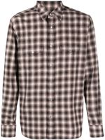 TOM FORD plaid-check pattern flannel shirt - Marron