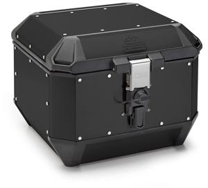GIVI ALA44 Trekker Alaska Monokey Topkoffer, Topkoffers en zijkoffers voor de moto, Zwart Aluminium