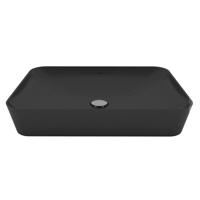 Creavit Ultra Keramische opbouw Wastafel - 60X40CM - mat antraciet UL060-00AM00E-0000
