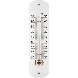 Thermometer voor binnen en buiten wit 19 cm - Buitenthermometers