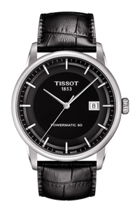 Horlogeband Tissot T0864071605700A / T610033627 Leder Zwart 22mm
