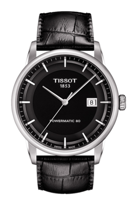 Horlogeband Tissot T0864071605700A / T610033627 Leder Zwart 22mm