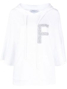 Fabiana Filippi hoodie en coton à logo brodé - Blanc