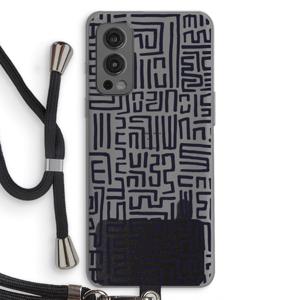 Moroccan Print: OnePlus Nord 2 5G Transparant Hoesje met koord