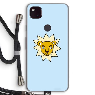 Kleine leeuw: Pixel 4a 5G Transparant Hoesje met koord