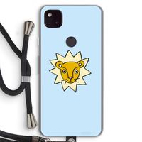Kleine leeuw: Pixel 4a 5G Transparant Hoesje met koord