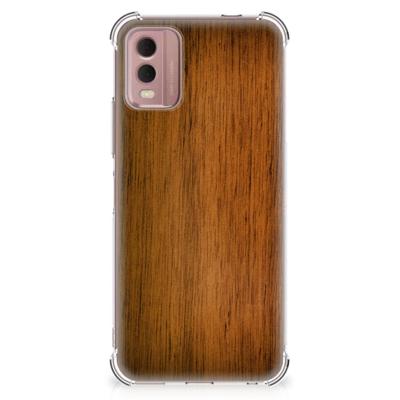 Nokia C32 Stevig Telefoonhoesje Donker Hout Nokia C32 Stevig Telefoonhoesje Donker Hout