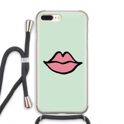 Kusje: iPhone 8 Plus Transparant Hoesje met koord