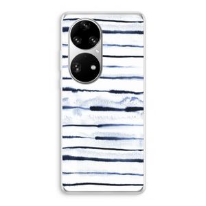 Ink Stripes: Huawei P50 Pro Transparant Hoesje