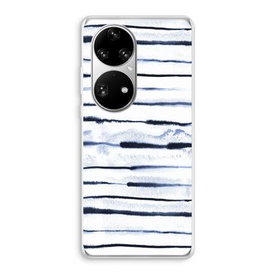 Ink Stripes: Huawei P50 Pro Transparant Hoesje