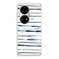 Ink Stripes: Huawei P50 Pro Transparant Hoesje
