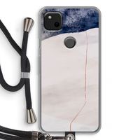 Stone White: Pixel 4a Transparant Hoesje met koord