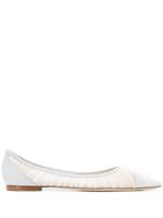 Jimmy Choo ballerines Love en empiècements en résille - Blanc