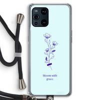 Bloom with grace: Oppo Find X3 Transparant Hoesje met koord