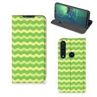 Motorola G8 Plus | Hoesje met Magneet | Waves Green