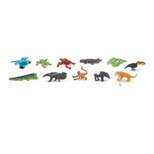 Plastic speelgoed dieren figuren - oerwoud wilde dieren - 11 stuks   -