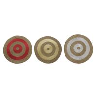 Tapijt DKD Home Decor Vezel Zeegras (90 x 90 x 2 cm) (3 Stuks)