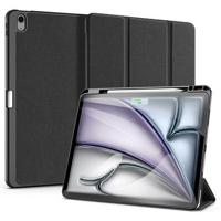 iPad Air 13 (2024) Dux Ducis Domo Tri-Fold Smart Folio Hoesje - Zwart