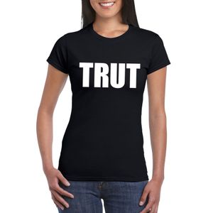 Trut tekst t-shirt zwart dames