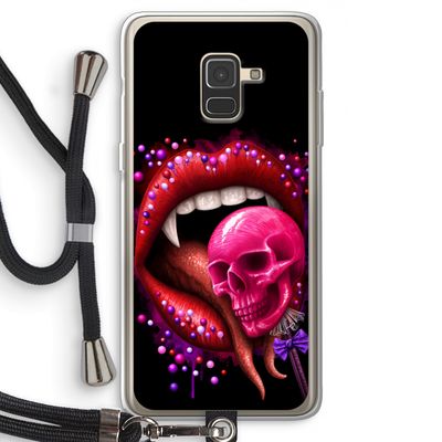 Dodelijk zoet: Samsung Galaxy A8 (2018) Transparant Hoesje met koord