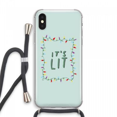 It's Lit: iPhone XS Max Transparant Hoesje met koord