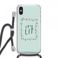 It's Lit: iPhone XS Max Transparant Hoesje met koord
