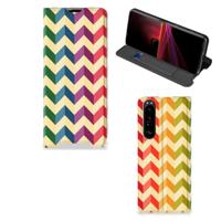 Sony Xperia 1 III | Hoesje met Magneet | Zigzag Multi Color