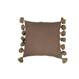 PTMD Dolly Grey cushion with tassels square