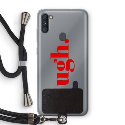 Ugh: Samsung Galaxy A11 Transparant Hoesje met koord