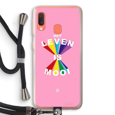 Het Leven Is Mooi: Samsung Galaxy A20e Transparant Hoesje met koord