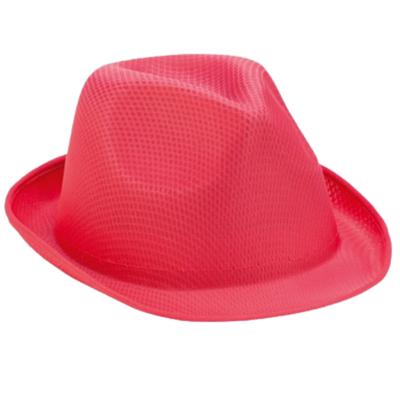 Verkleed trilby hoedje - roze - polyester - volwassenen - Carnaval feest hoed