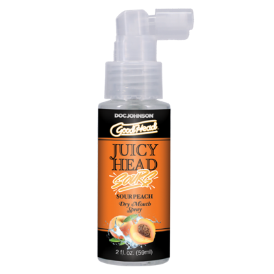 Doc Johnson Juicy Head - Dry Mouth Spray - Sour Peach - 2 fl oz / 60 ml