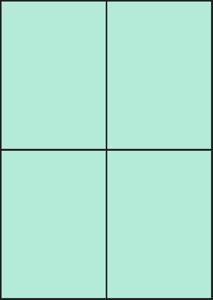 Lichtblauwe A4 etiketten 105 x 148 mm 100 vel huismerk