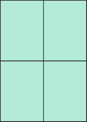Lichtblauwe A4 etiketten 105 x 148 mm 100 vel huismerk