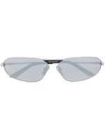 Balenciaga Eyewear lunettes de soleil à monture ovale - Argent - thumbnail