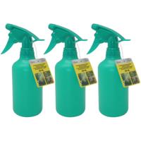 Benson Plantenspuit - 3x stuks - 400 ml - groen - compact - plantensproeier - vernevelaar