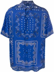 ETRO chemise en soie à imprimé cachemire - Bleu