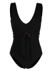 Duskii maillot de bain noué à col v - Noir