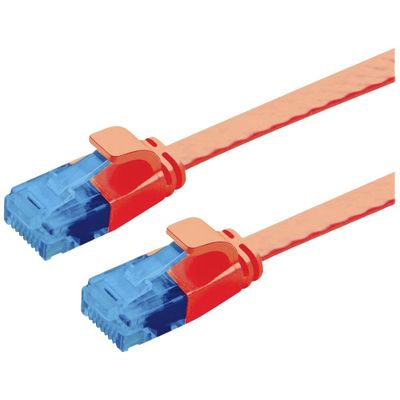 VALUE UTP patchkabel, Cat.6A (Class EA), extra plat, rood, 0,5 m
