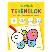 Deltas Reuzeleuk tekenblok stap voor stap dieren leren tekenen