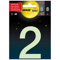 Glow in the dark Nummer 2 - 75 mm zelfklevend.