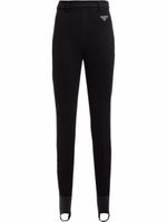 Prada pantalon slim en flannelle - Noir